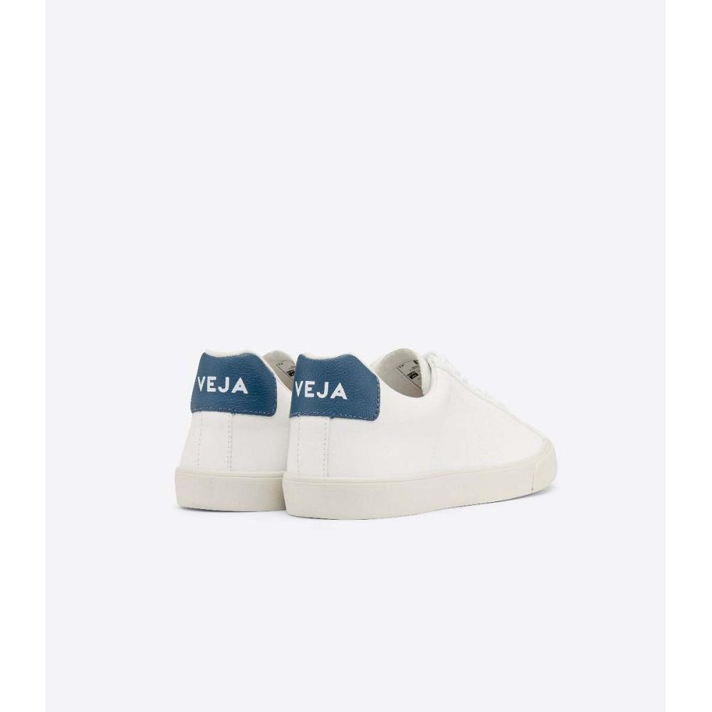 Veja ESPLAR CHROMEFREE Men's Shoes White/Blue | NZ 194QMA